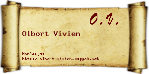 Olbort Vivien névjegykártya